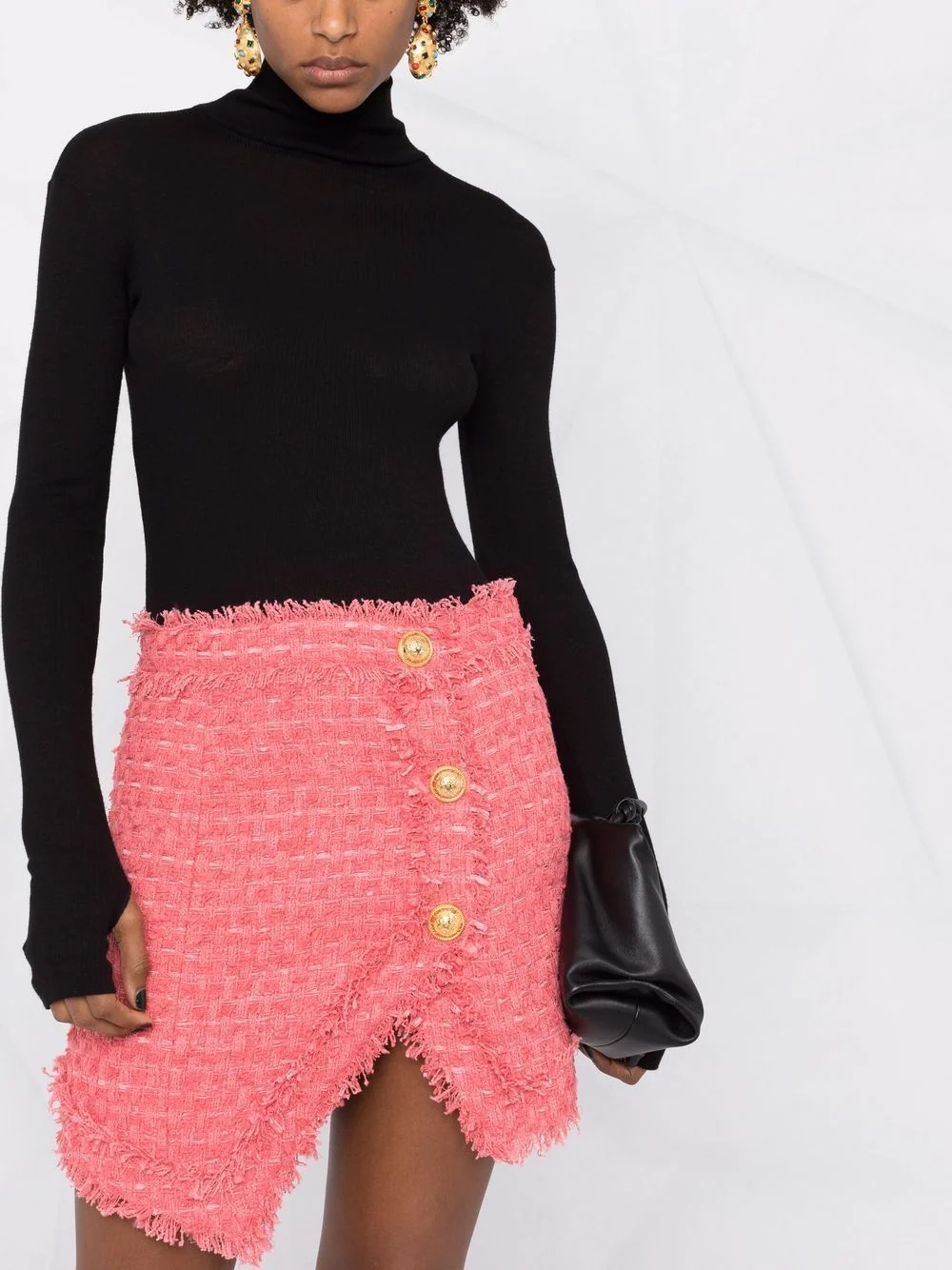 textured-tweed mini skirt - 5