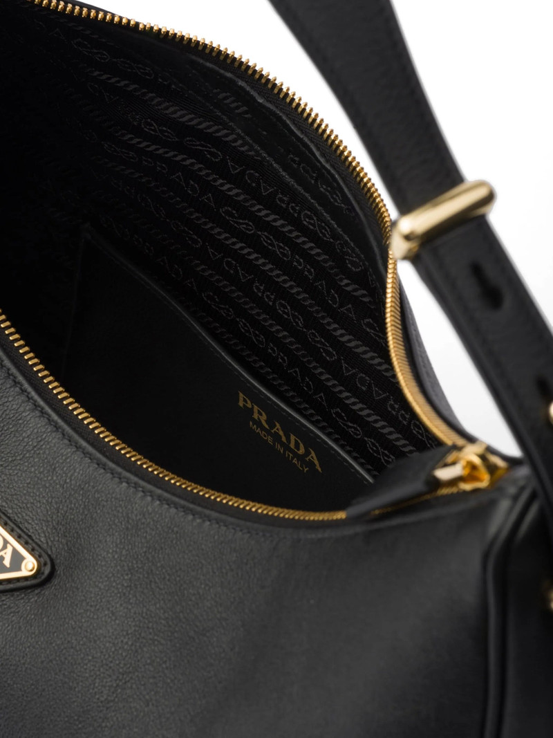 Prada Large Logo-plaque Leather Shoulder Bag outlook