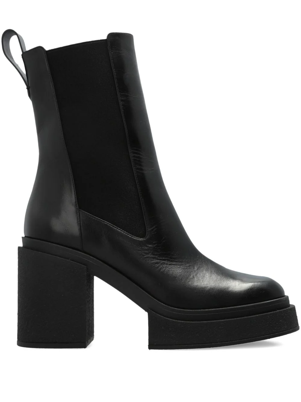 100mm platform leather boots - 1