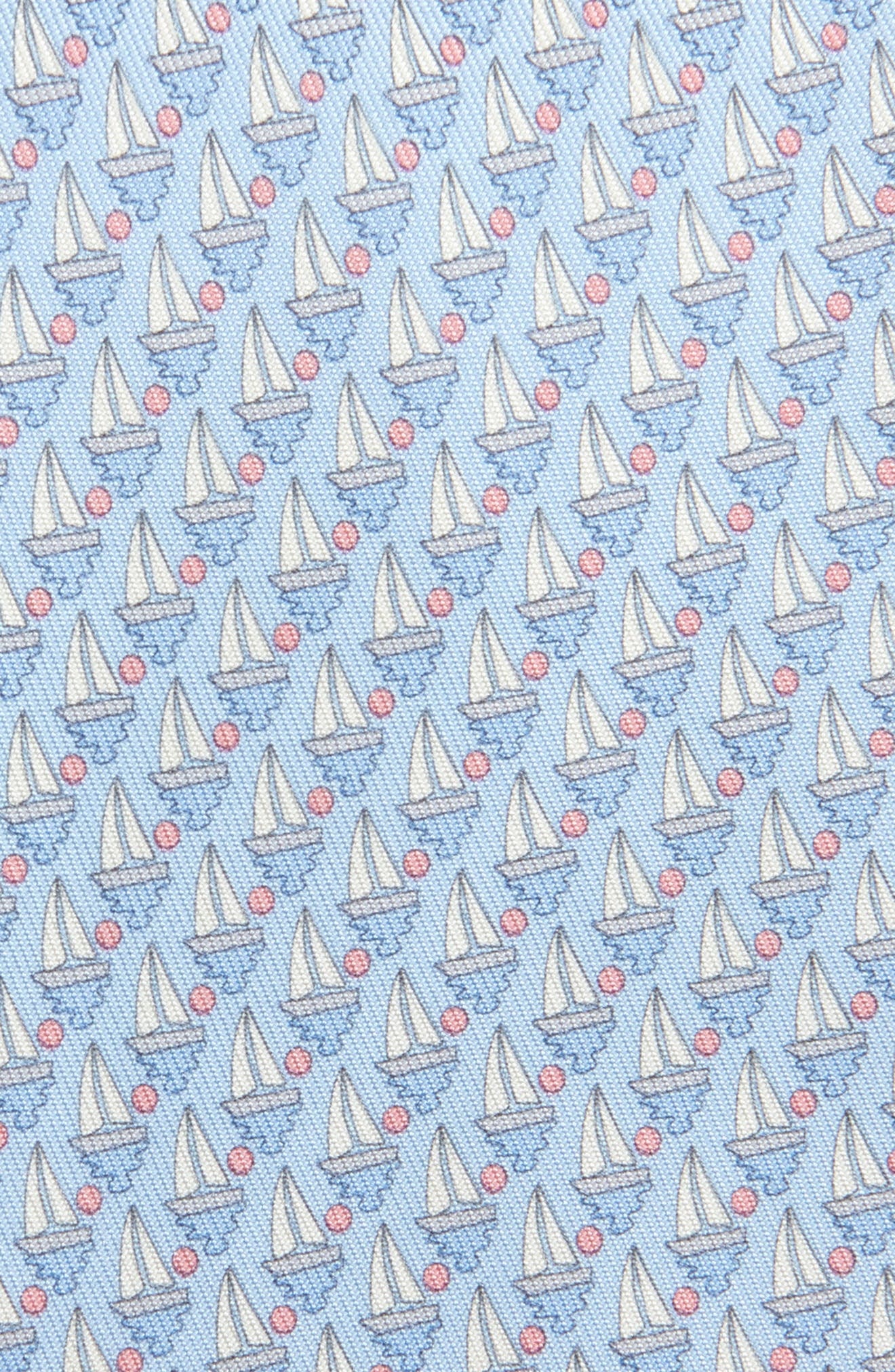 FERRAGAMO Alba Sailboat Print Silk Tie in Celeste at Nordstrom - 2