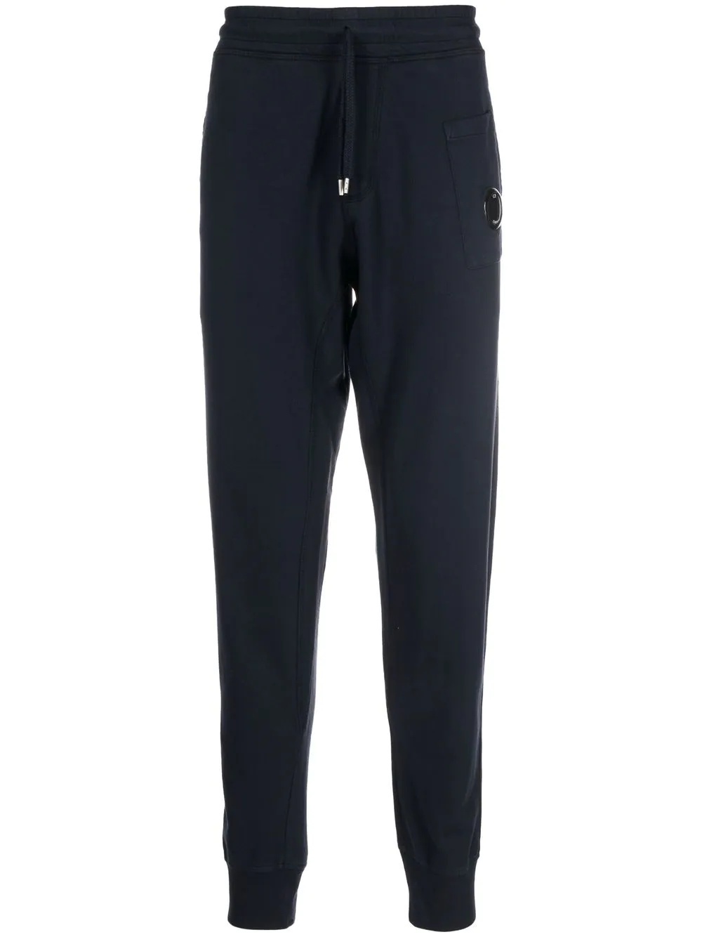 lens-detail cotton track pants - 1