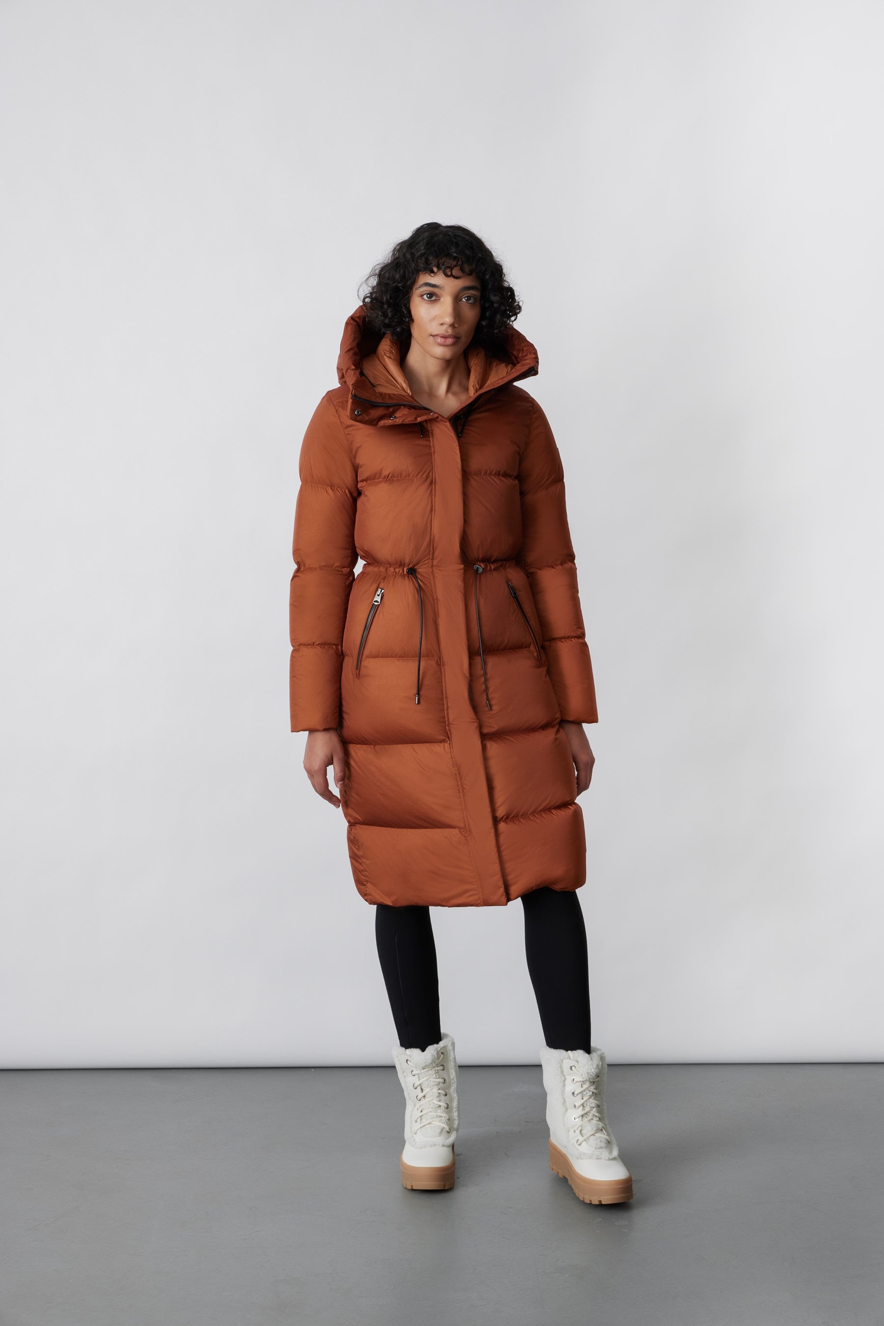 ISHANI foil shield long down coat with hood - 7