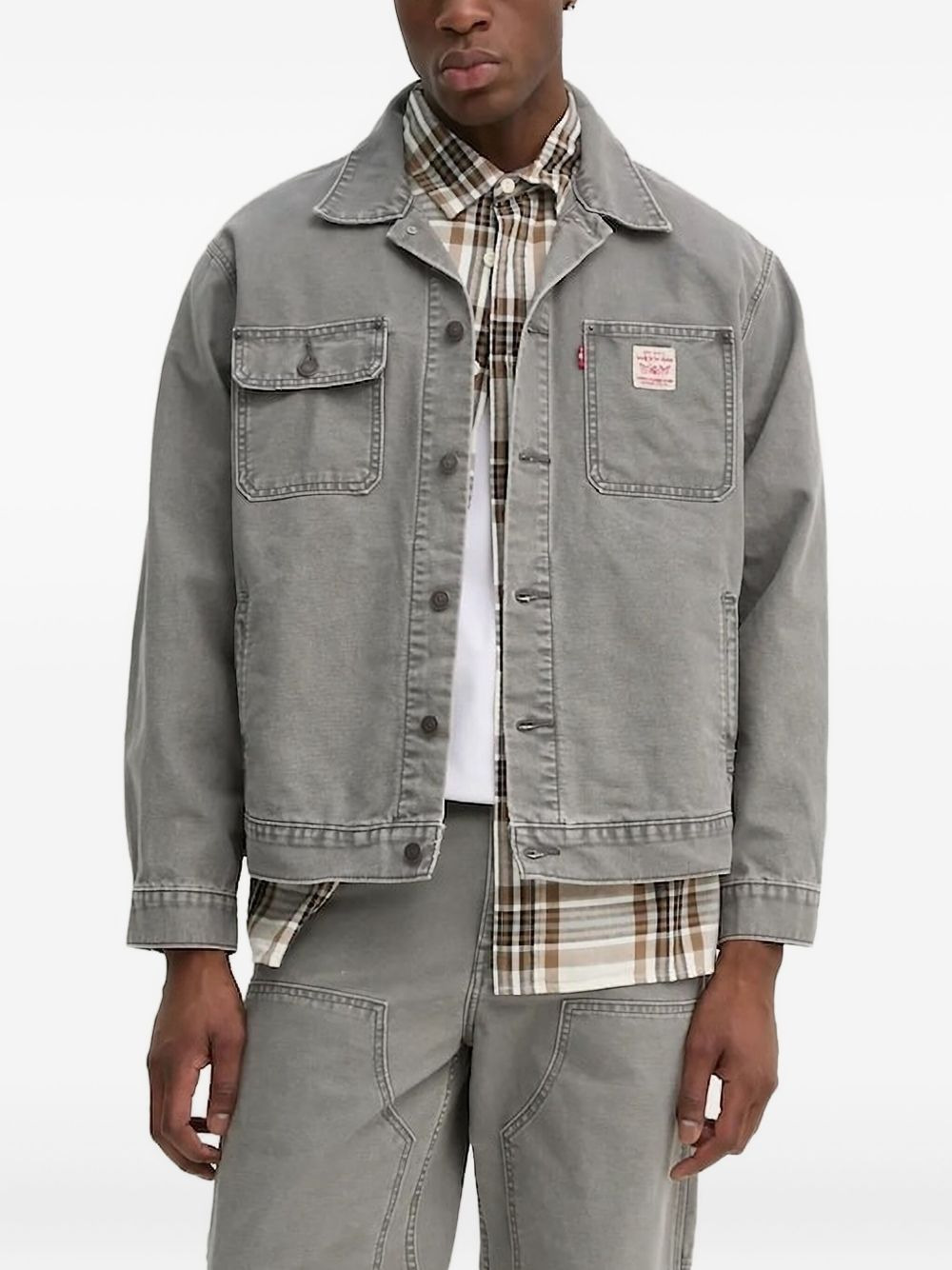 patch-pocket denim jacket - 1