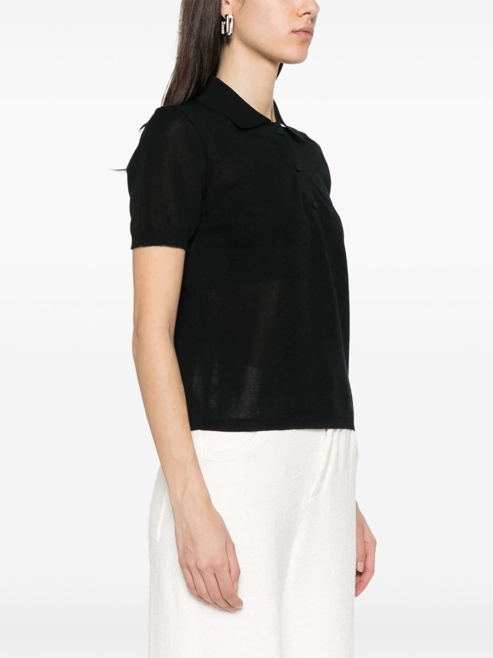 logo-embroidered polo shirt - 3
