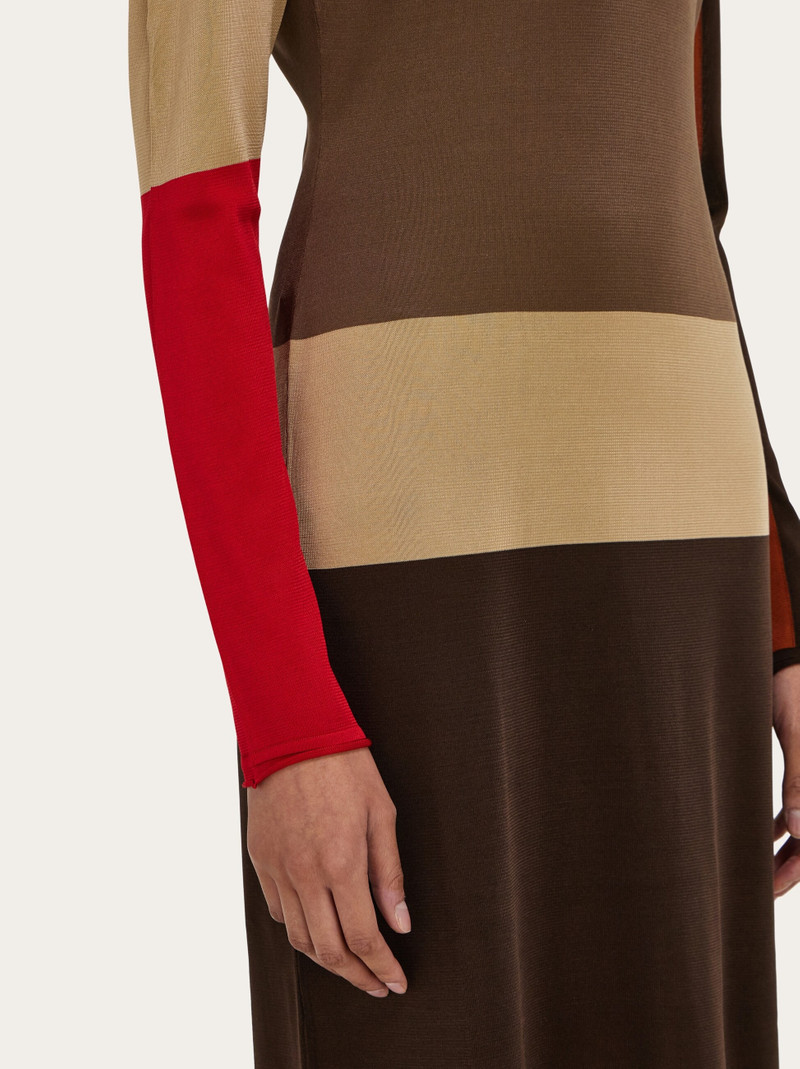 Block color dress 6