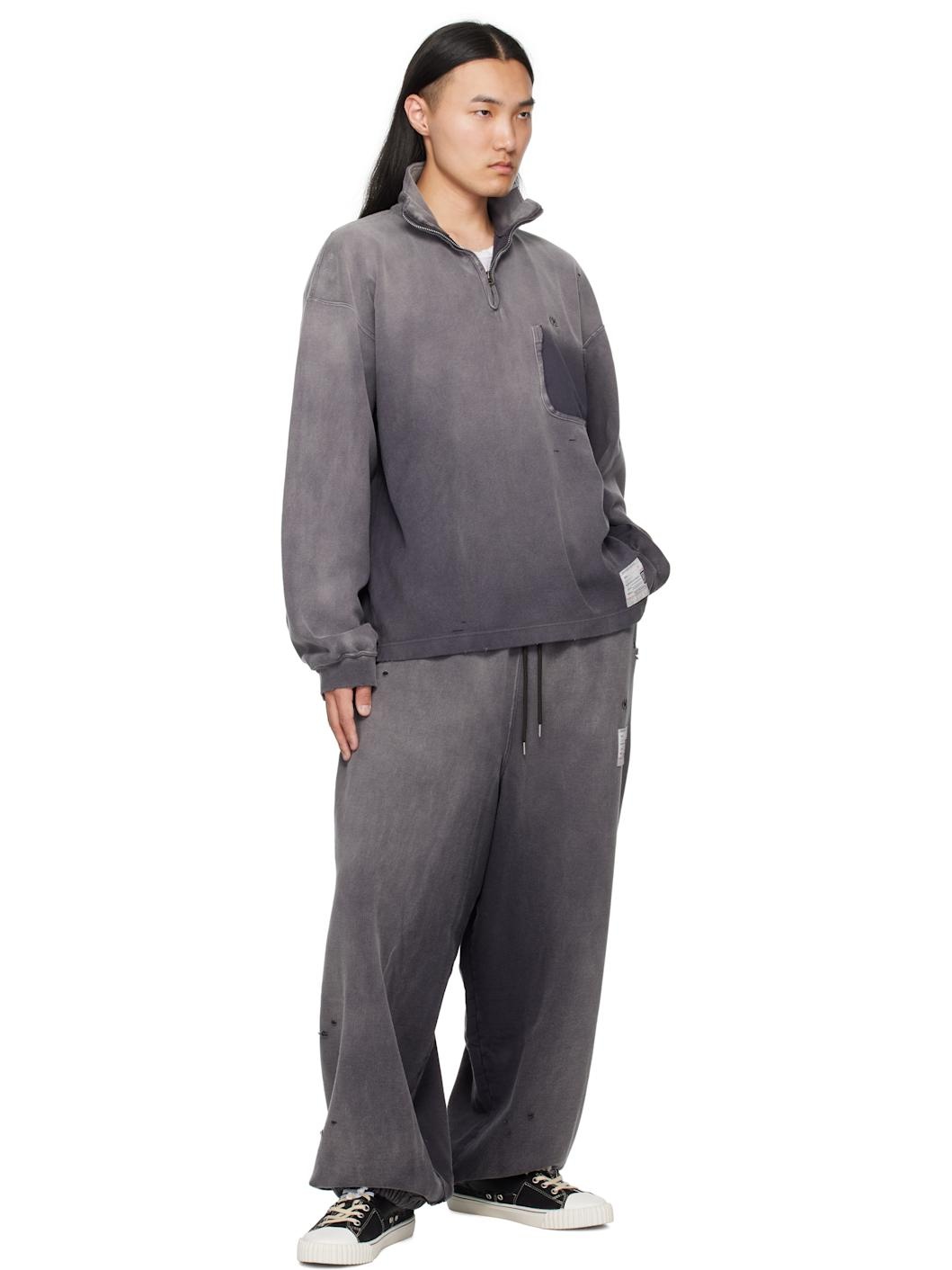 Black Sun Faded Quarter Zip-Up Sweatshirt - 4