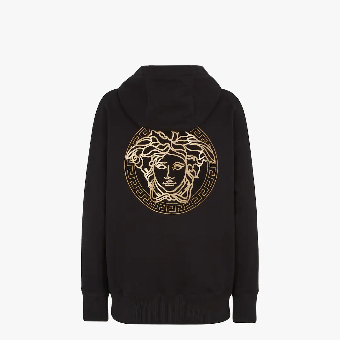 Fendace Black jersey  Logo sweatshirt - 2