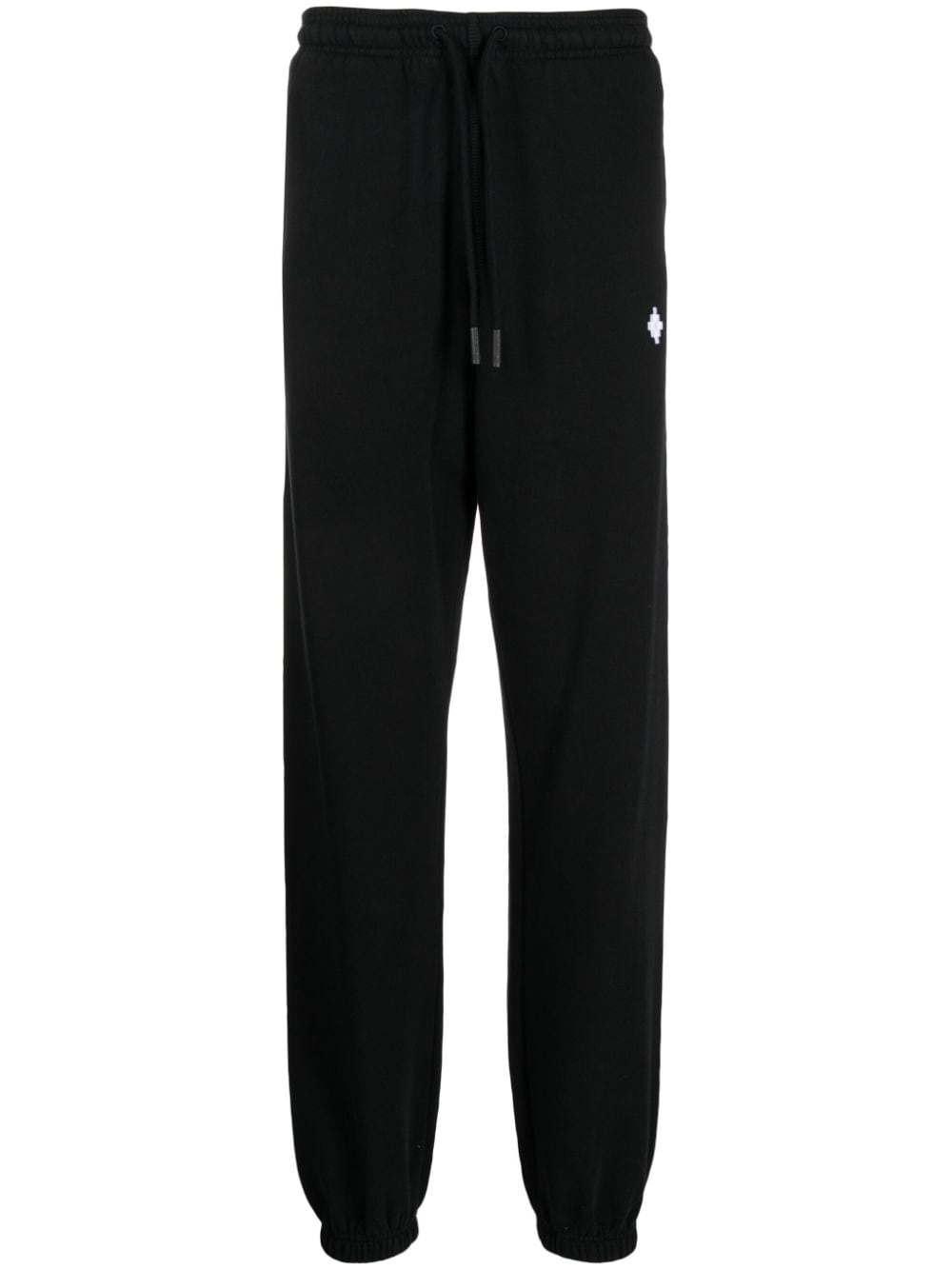 logo-embroidered cotton track pants - 1
