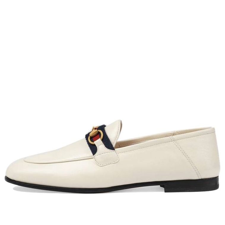 (WMNS) Gucci Loafer With Web 'White Leather' 631619-CQXM0-9065 - 1