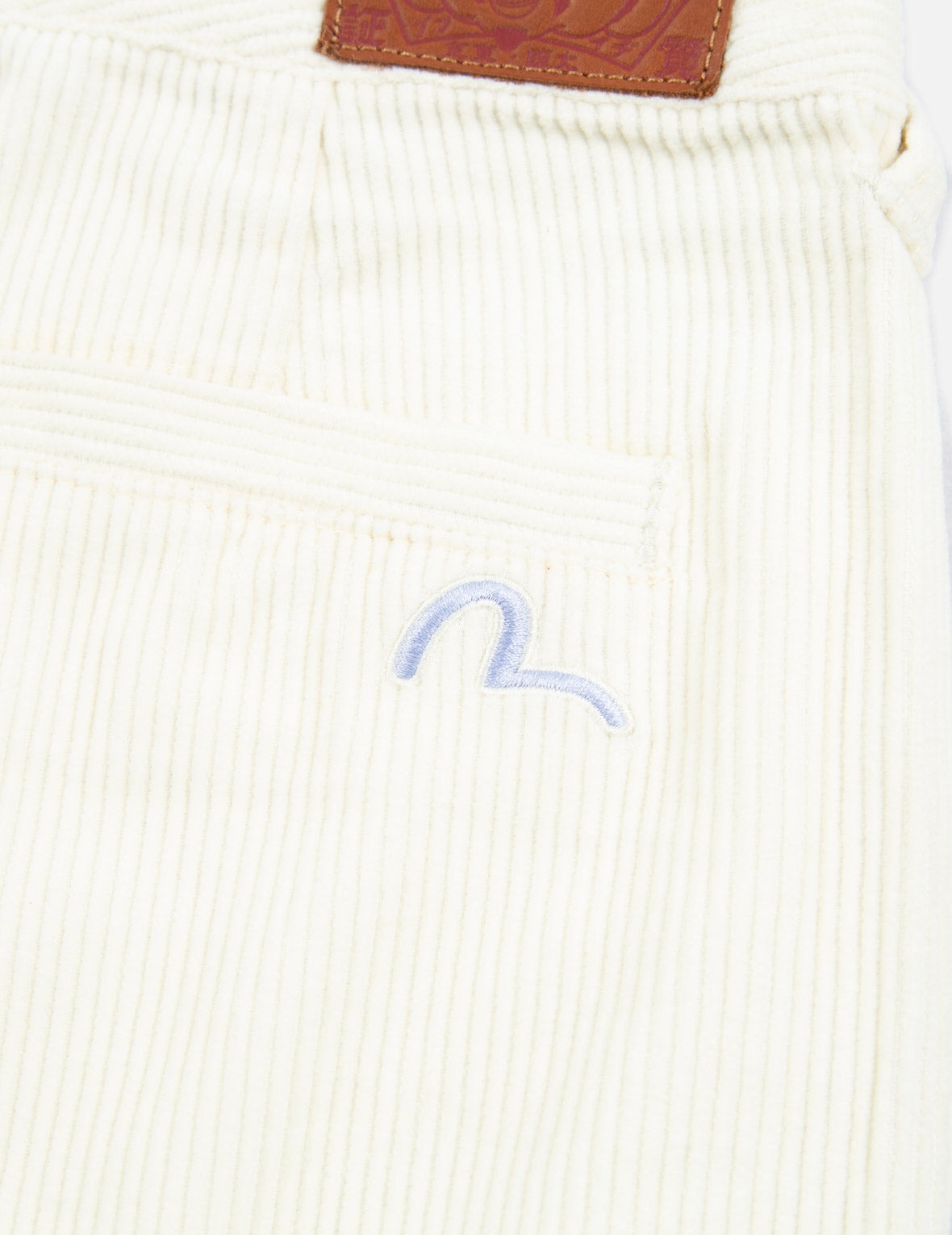 Seagull Embroidery Straight-fit Corduroy Trousers - 11
