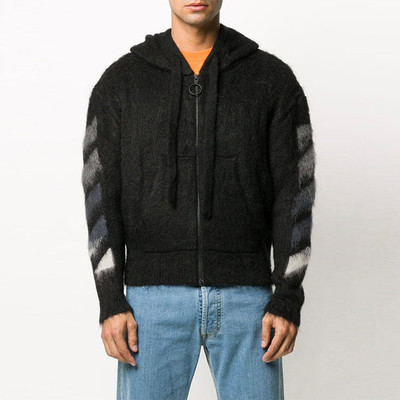 Off-White OFF-WHITE Back Printing hooded Knit Jacket Black OMHA073R20B020231088 outlook