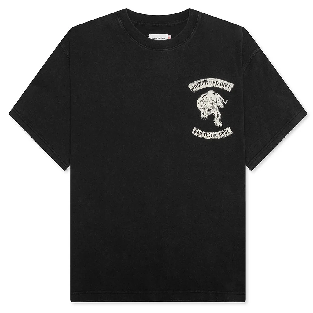 BAD TO THE BONE TEE - BLACK - 1