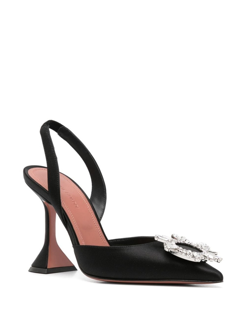 Amina Muaddi 105mm Begum slingback pumps outlook