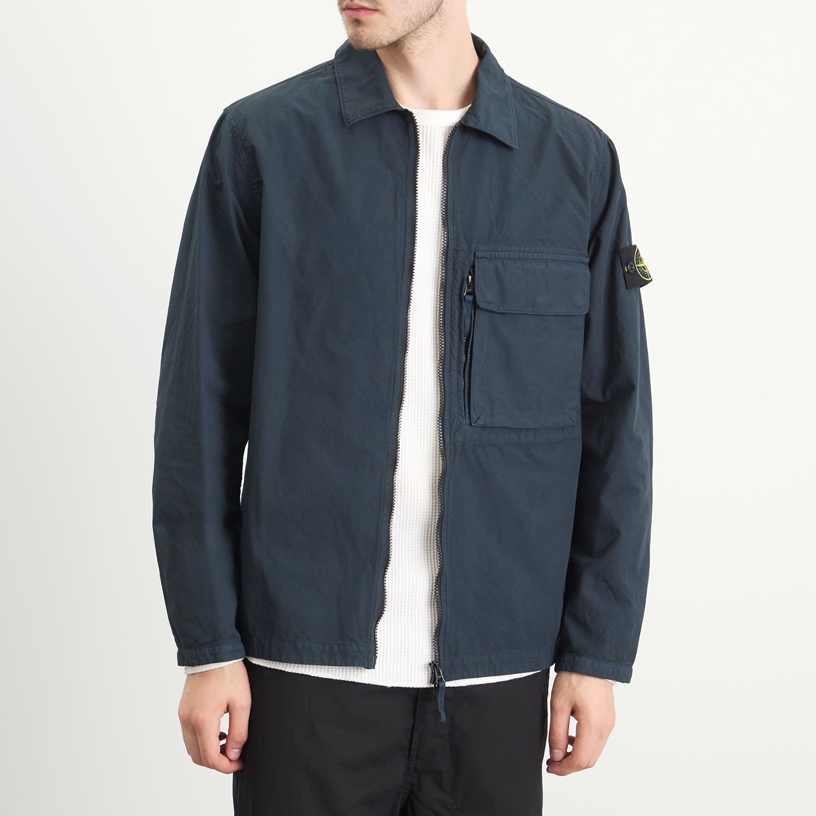 Stone Island Canvas Weave Cotton Zip Shirt Jacket - 2