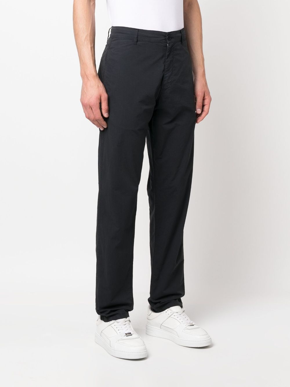 straight-leg cotton trousers - 3