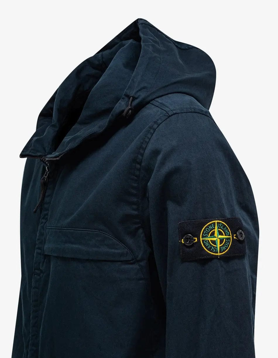 Stone Island Blue Hooded Overshirt - 5