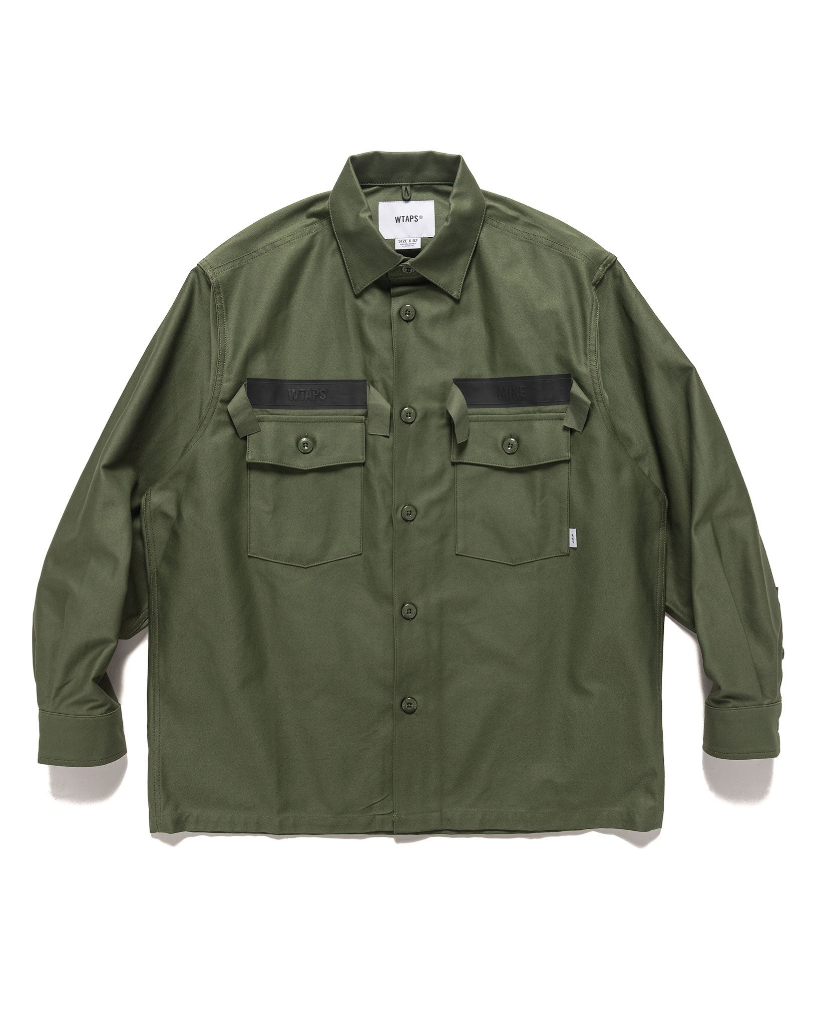 WTAPS CBW 01 / LS / Cotton. Satin. Identity Olive Drab | REVERSIBLE