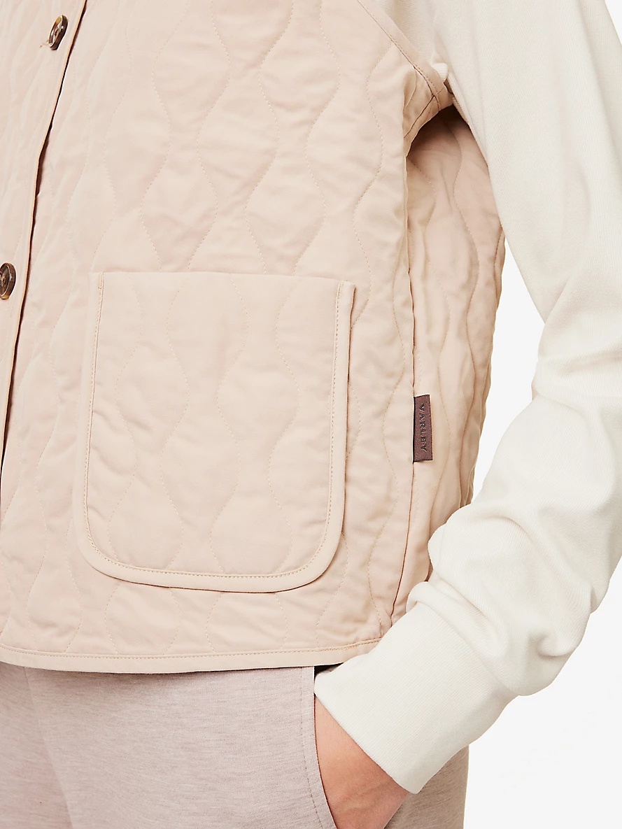 Karla Quilted Woven-Blend Gilet - 5
