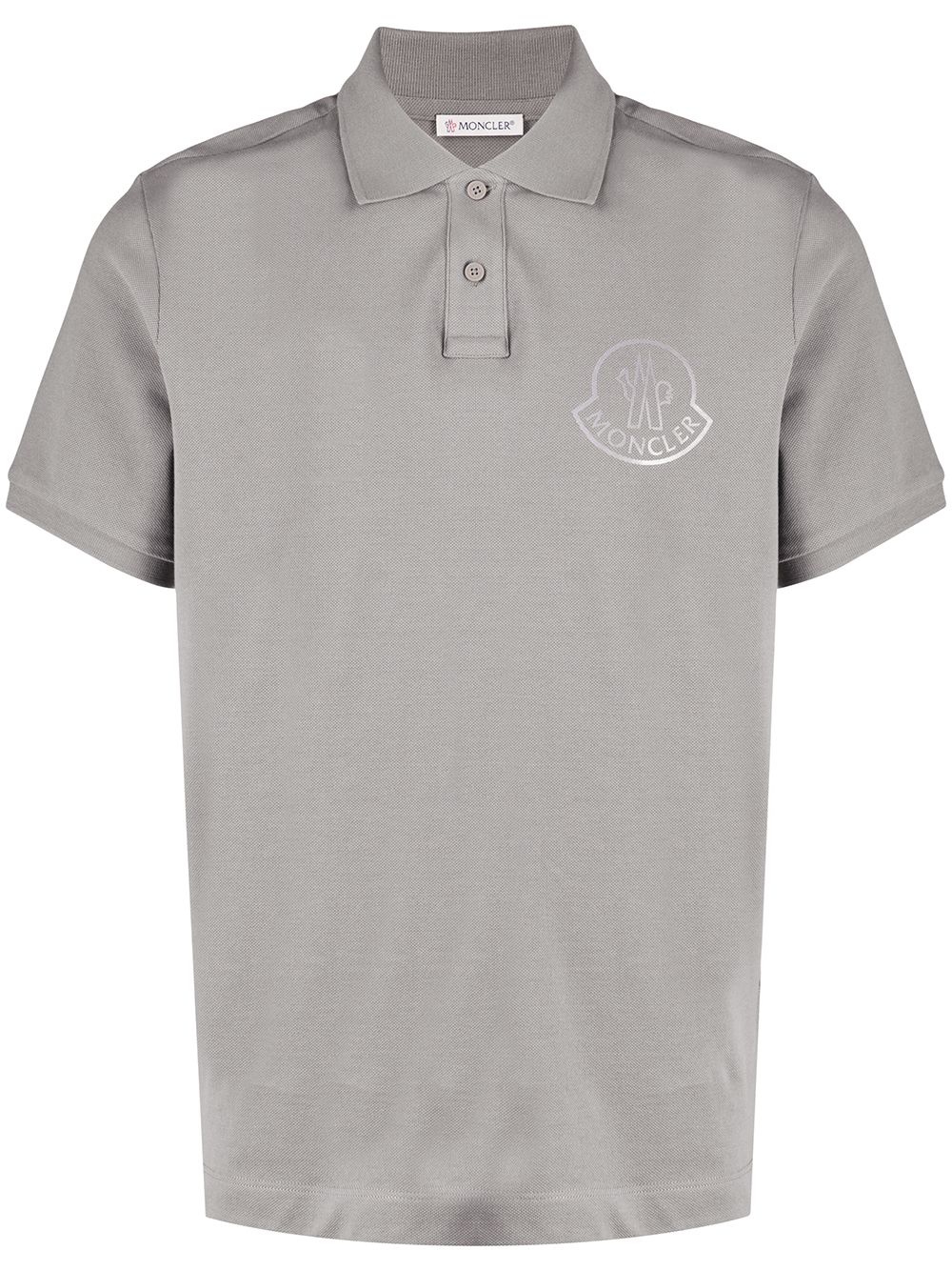 logo-print cotton polo shirt - 1