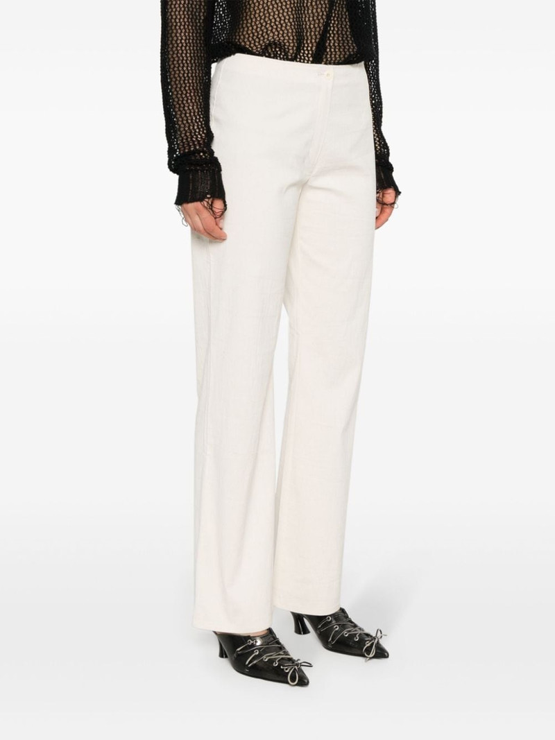 Biker high-waist straight trousers 3