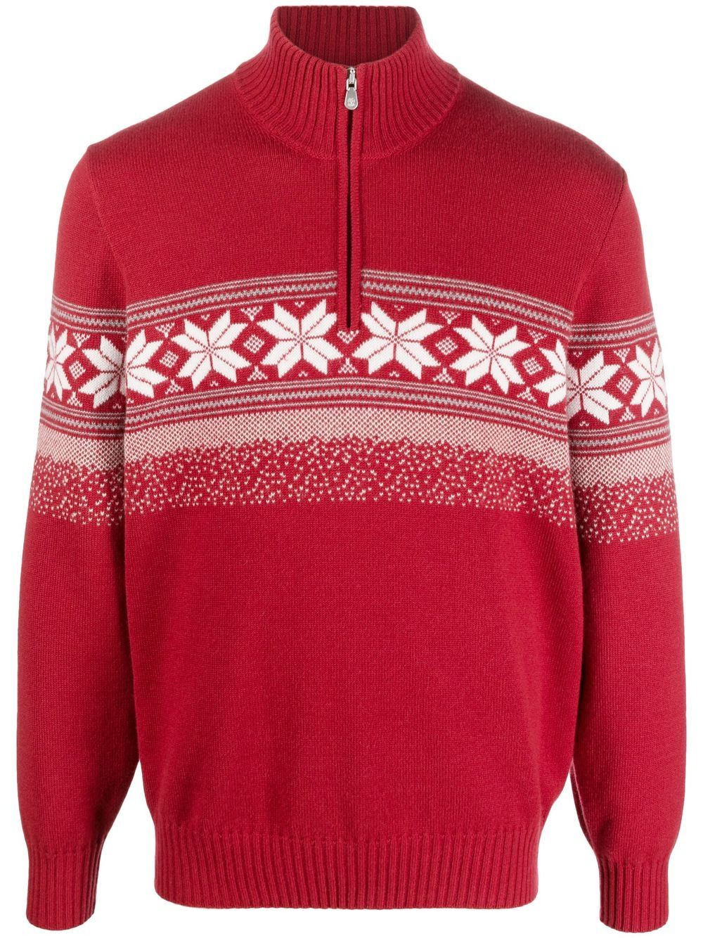 Fair Isle zip-neck jumper - 1