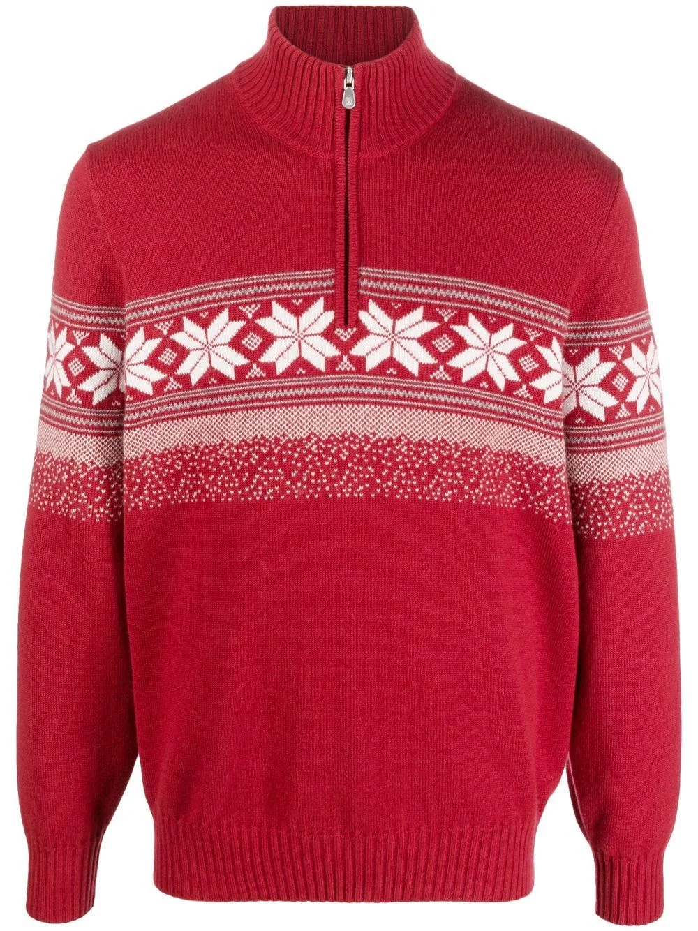 Fair Isle zip-neck jumper - 1
