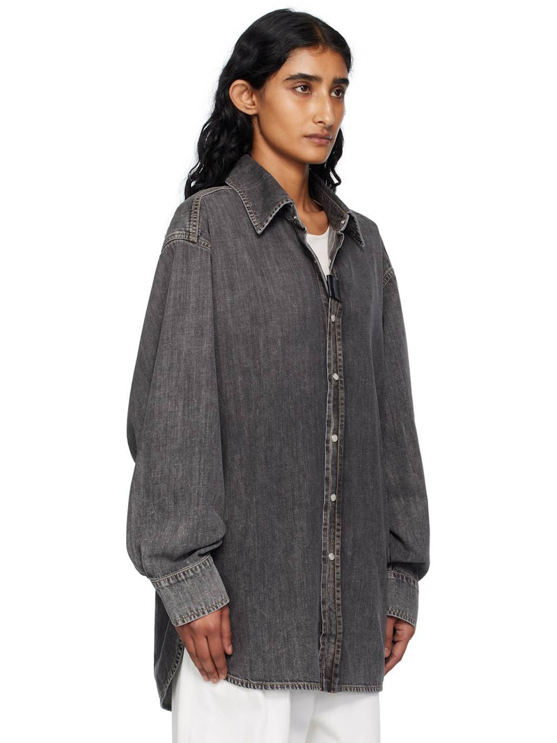 Black Lightweight Denim Shirt 2