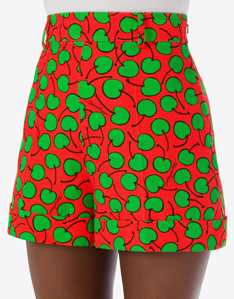 ALL-OVER CHERRY PIQUÉ SHORTS 4