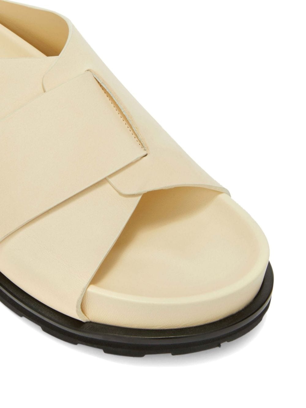 platform leather slides - 5