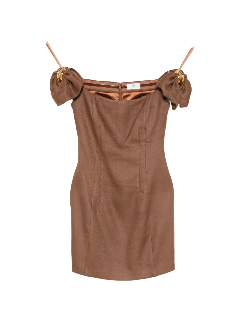 off-the-shoulder bow-detail dress - 1