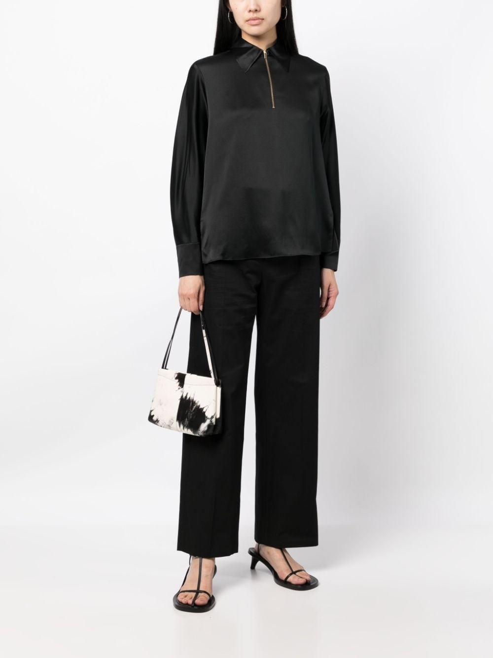 silk long-sleeve blouse - 2