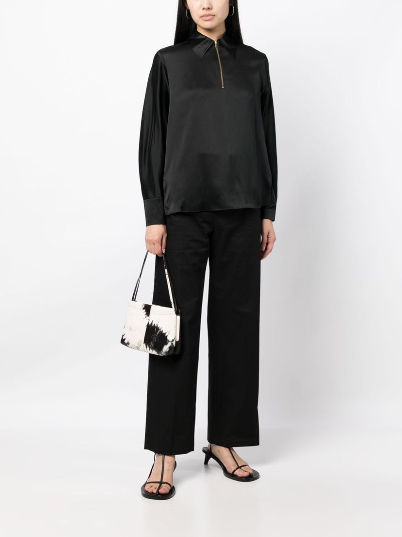 Vince silk long-sleeve blouse outlook