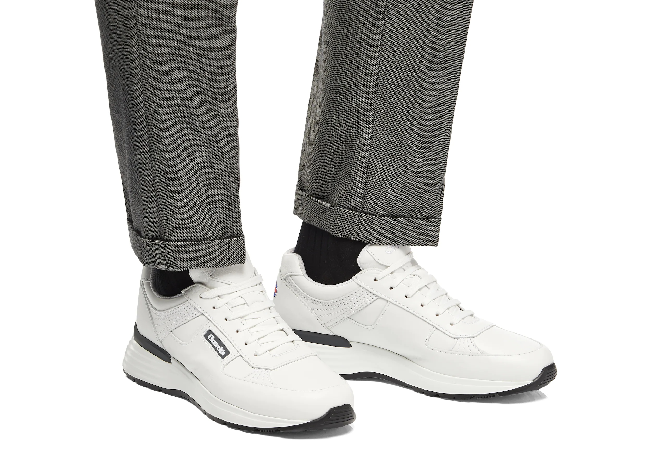 Ch873
Plume Calf Leather Retro Sneaker White - 5