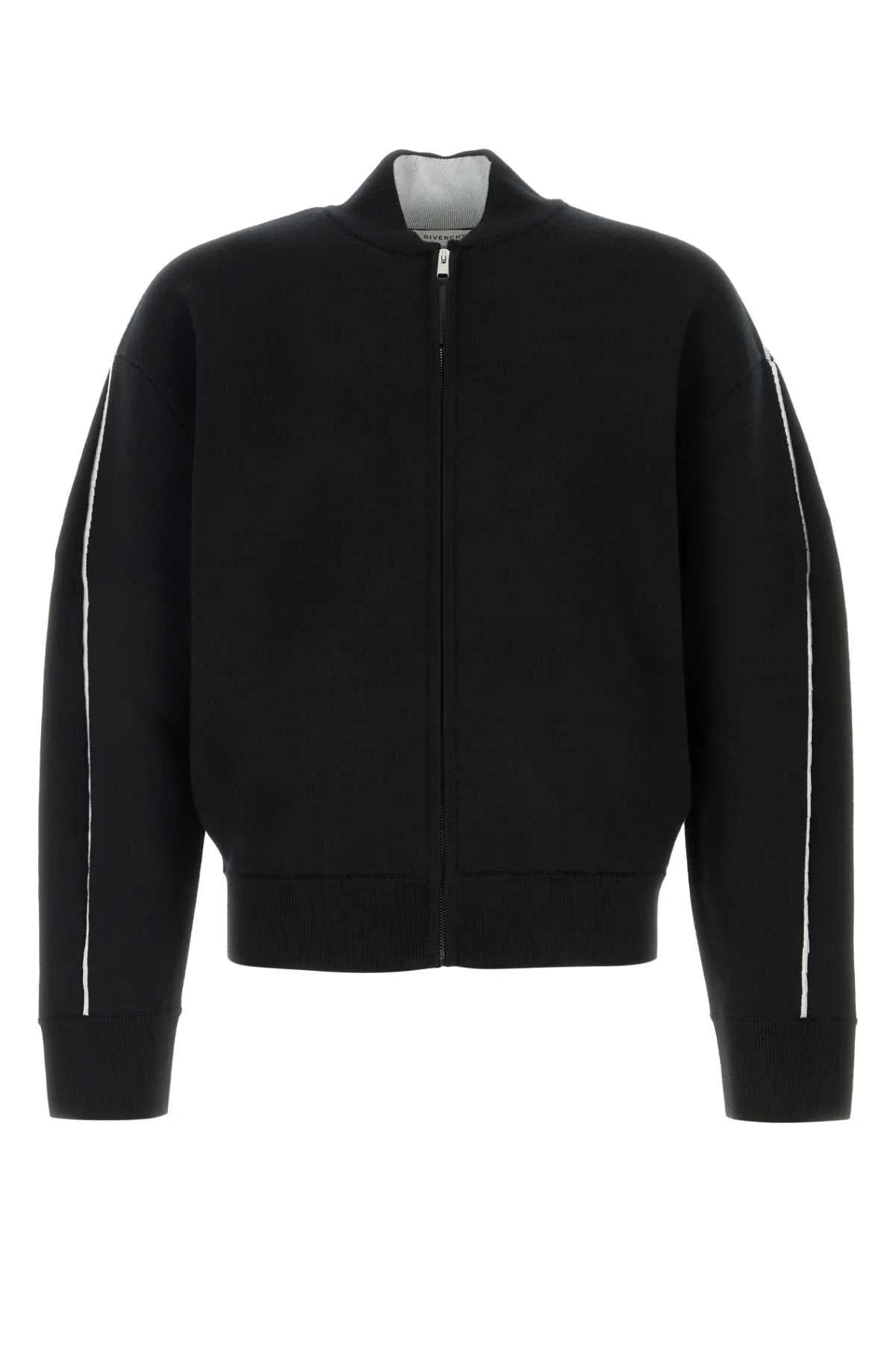 Givenchy Men Black Stretch Wool Blend Cardigan - 1