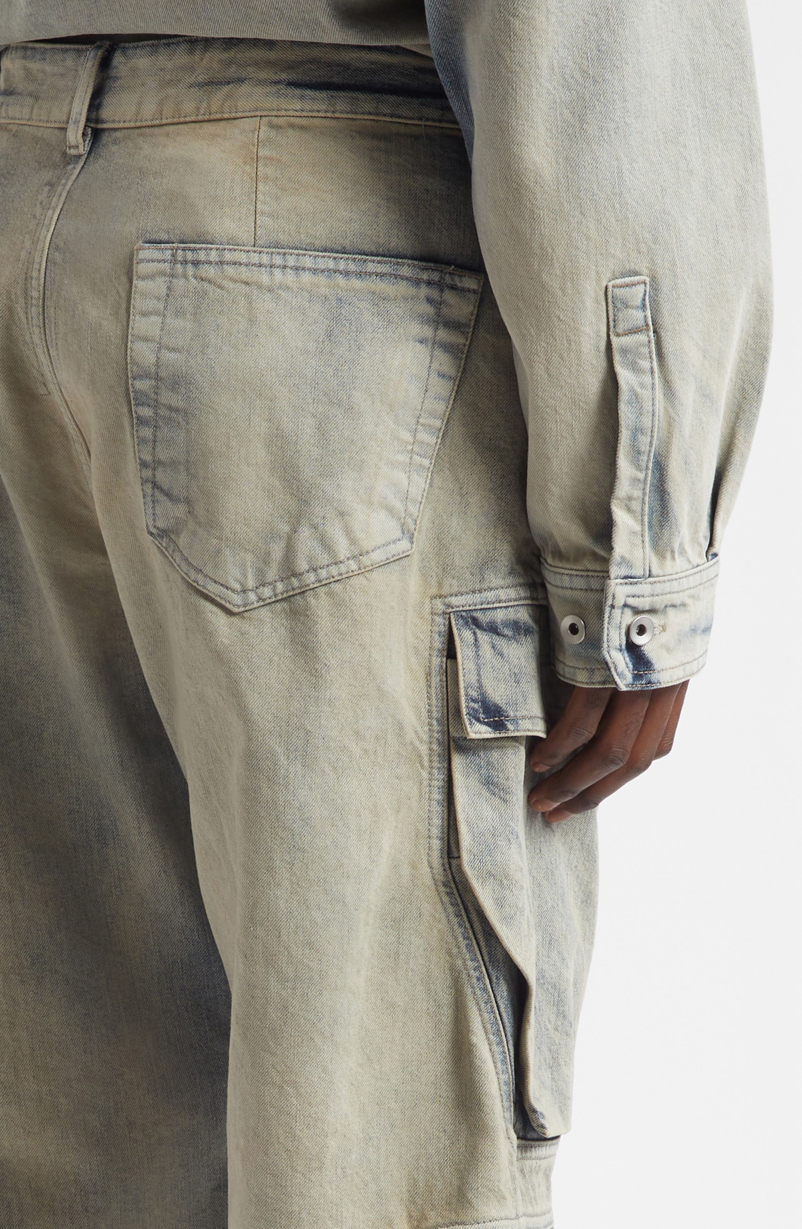 Rick Owens DRKSHDW Double Cargo Jeans in Mineral Pearl at Nordstrom - 5