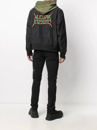 KTZ slogan-embroidered bomber jacket outlook
