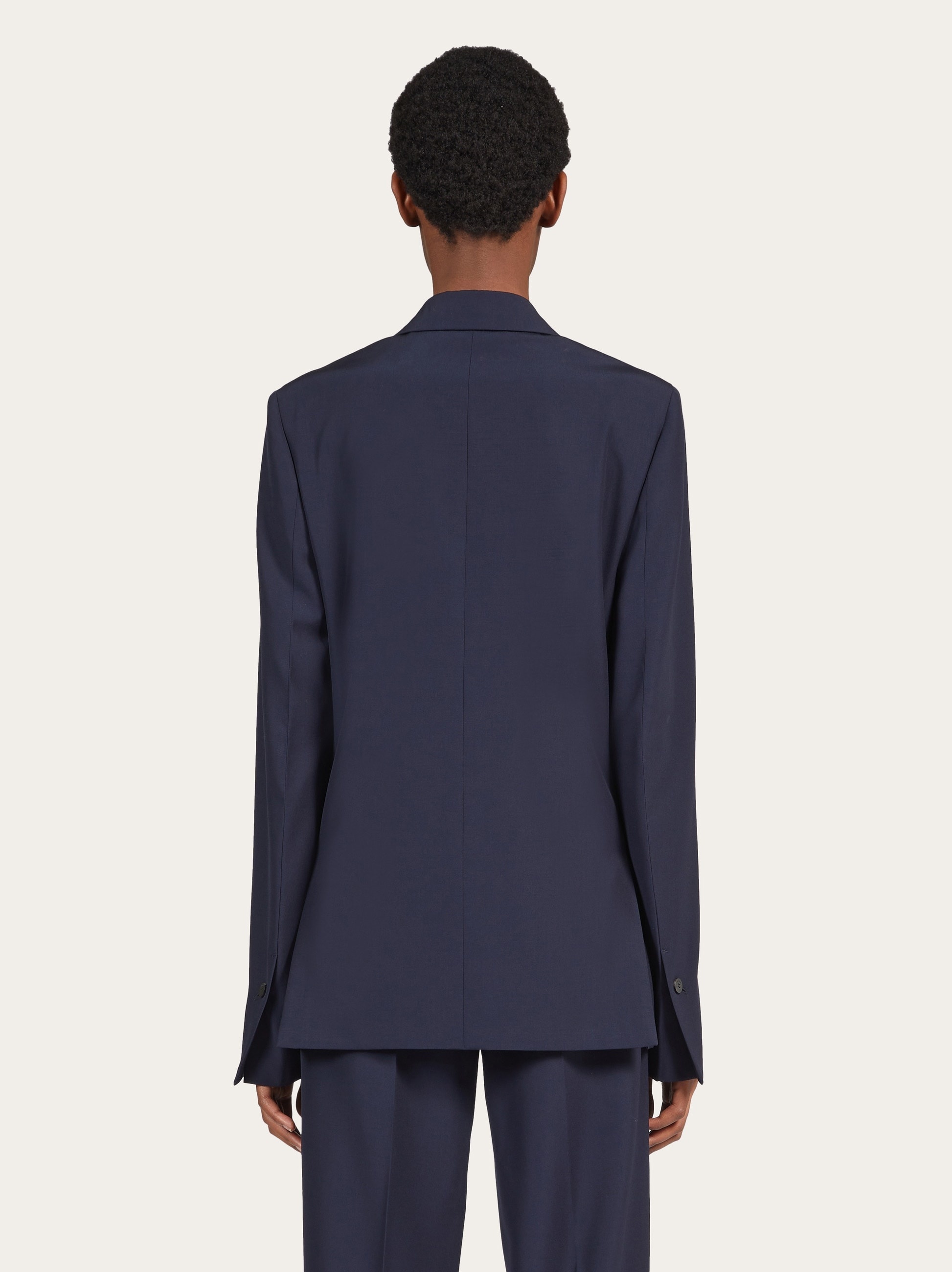 Double breasted wool blazer - 3