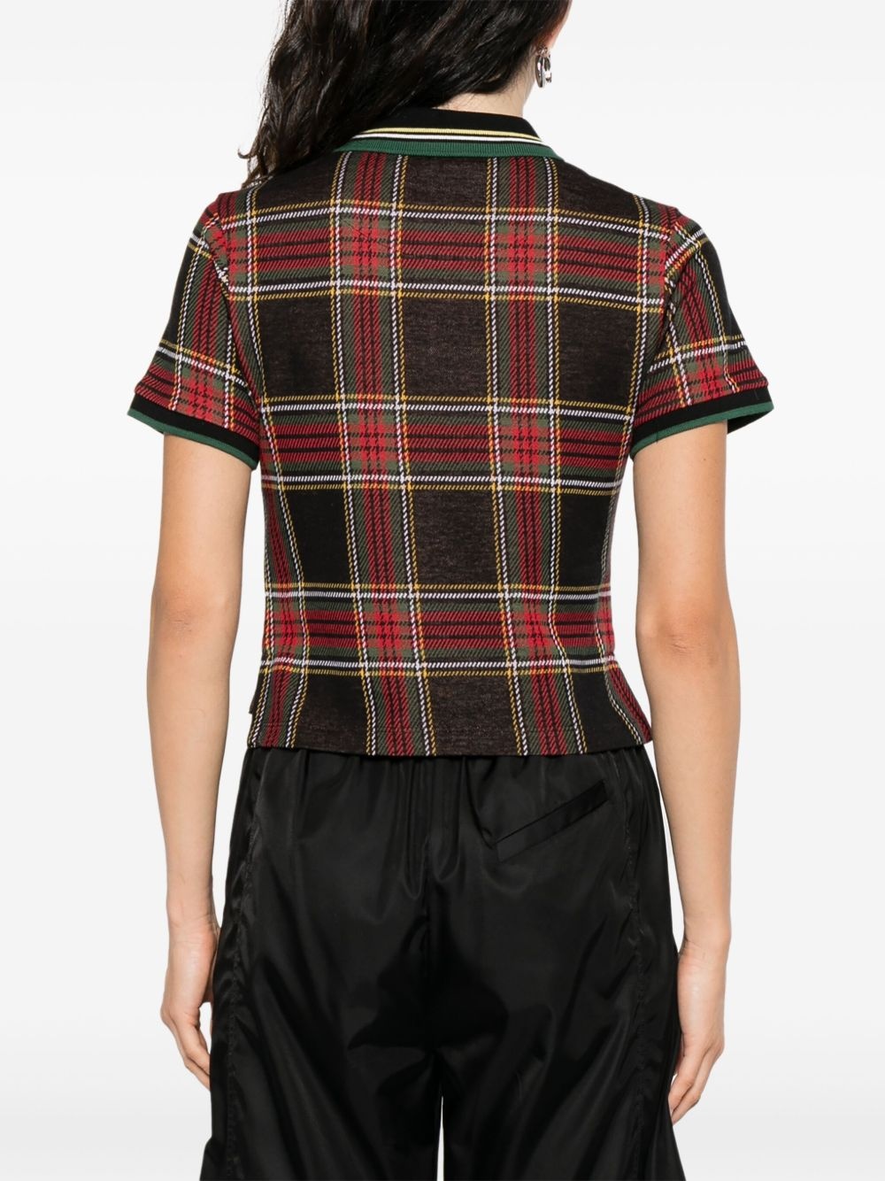 check-print polo top - 4