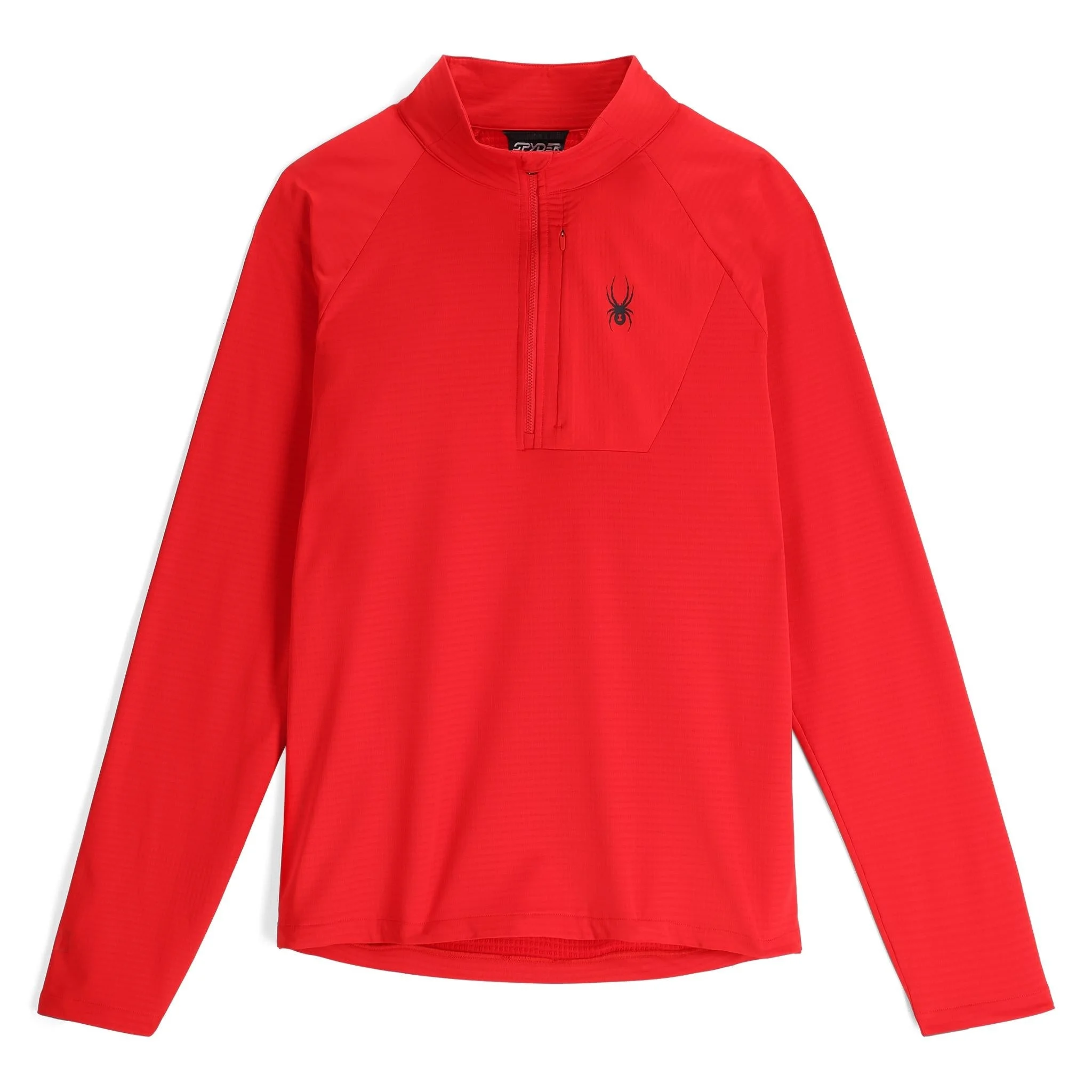 Mens Gridweb Half Zip Jacket - Spyder Red - 1