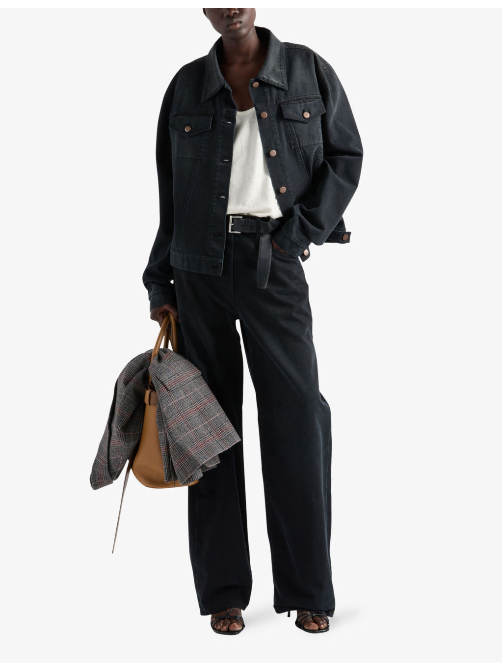 Logo-badge relaxed-fit denim jacket - 2