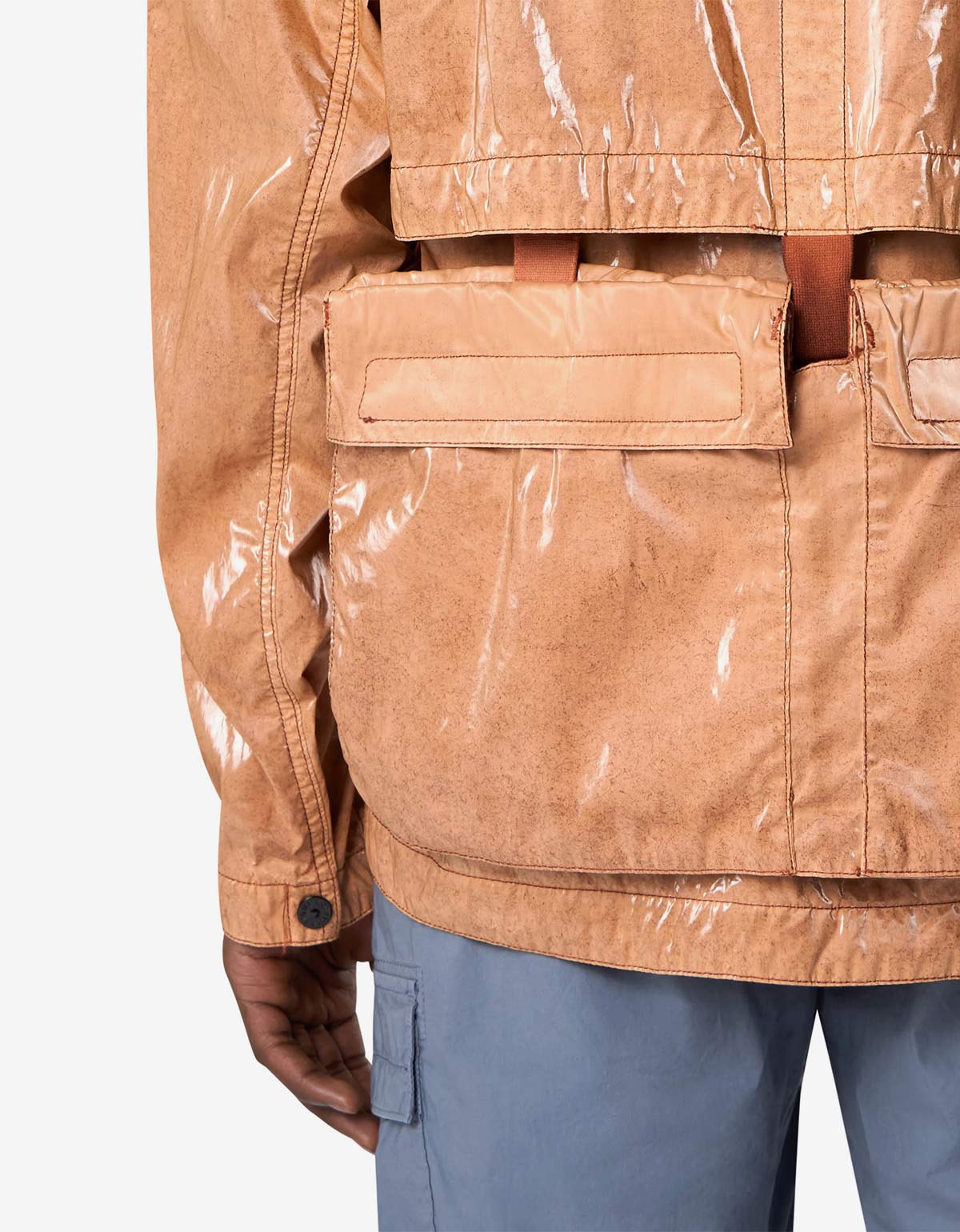 Stone Island Mussola Prismatica ‘Pietra’ Brown Coach Jacket - 4