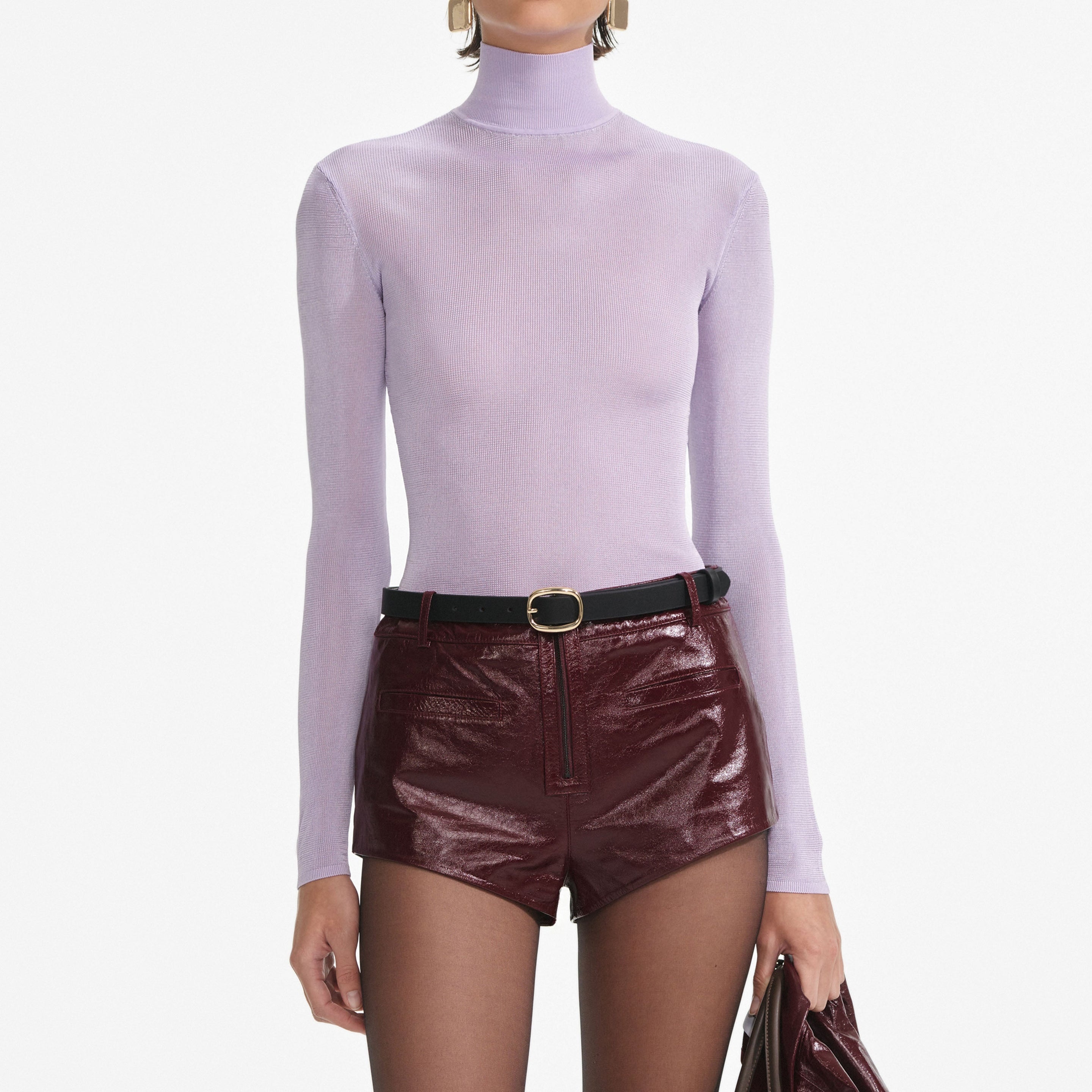 Lilac Viscose Knit Top - 4