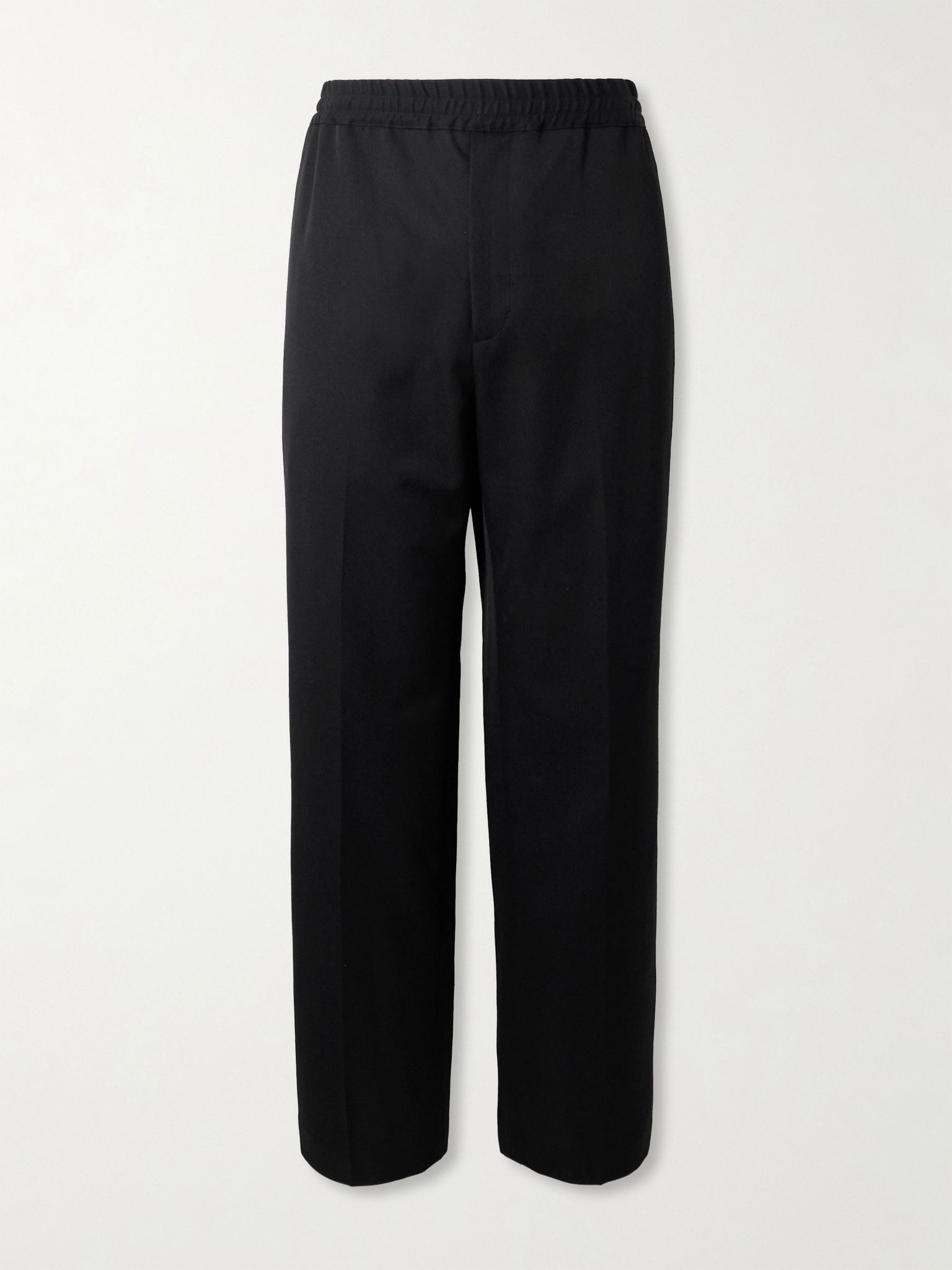 Lawrence Straight-Leg Virgin Wool-Twill Trousers Black - 1