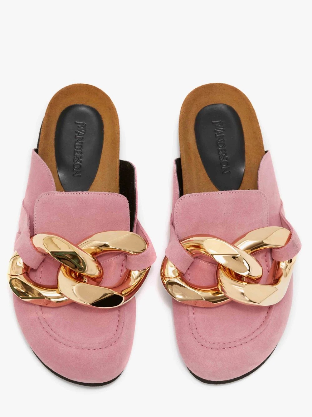 WOMEN’S SUEDE CHAIN LOAFER MULES - 4