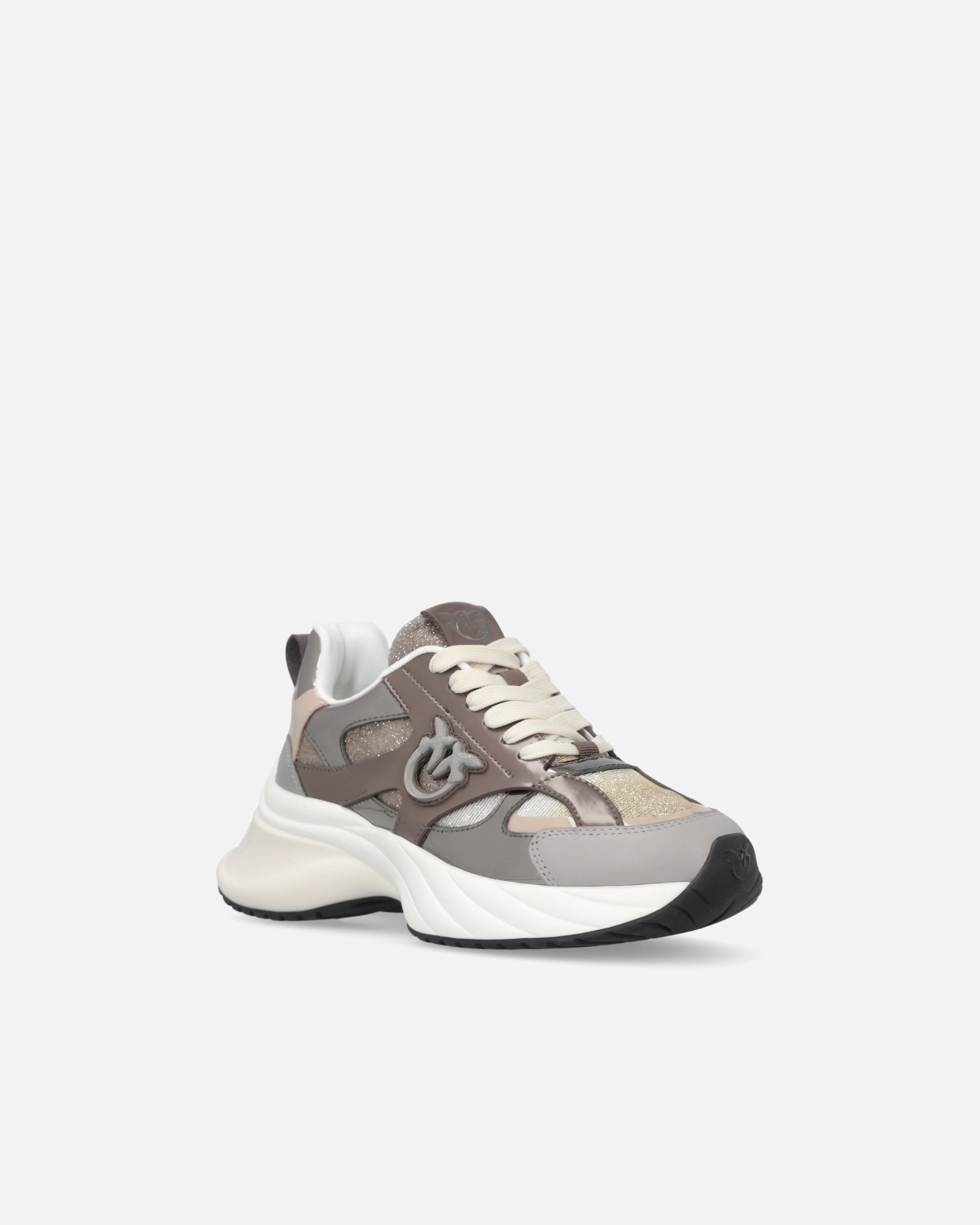 GLITTERY SNEAKERS WITH LOVE BIRDS LOGO - 2