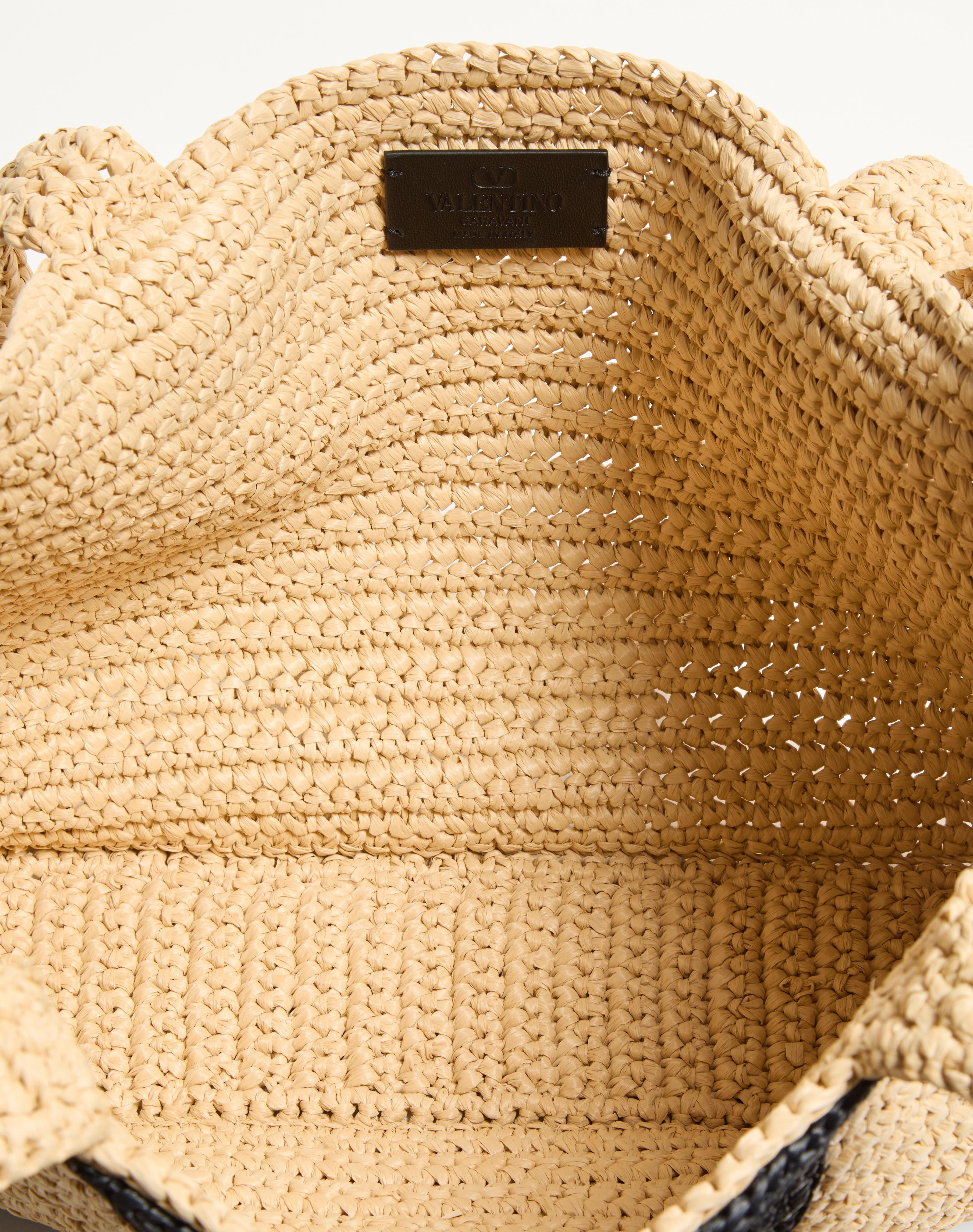 VALENTINO GARAVANI VIVA SUPERSTAR MEDIUM SHOPPING BAG IN SYNTHETIC RAFFIA - 6