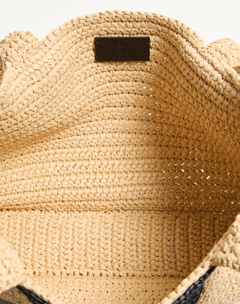 Valentino VALENTINO GARAVANI VIVA SUPERSTAR MEDIUM SHOPPING BAG IN SYNTHETIC RAFFIA outlook