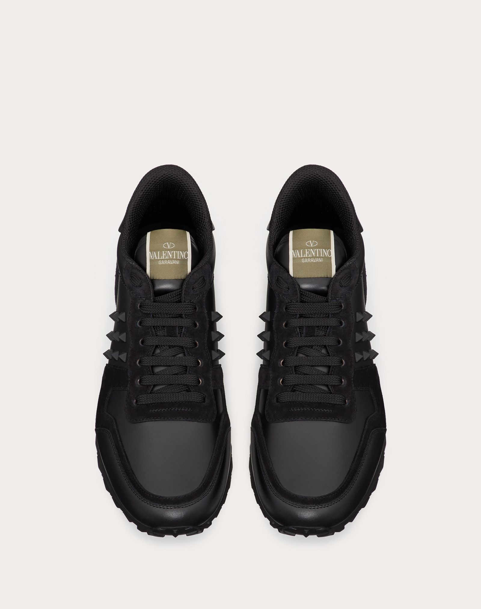 Calfskin Rockstud Sneaker - 4