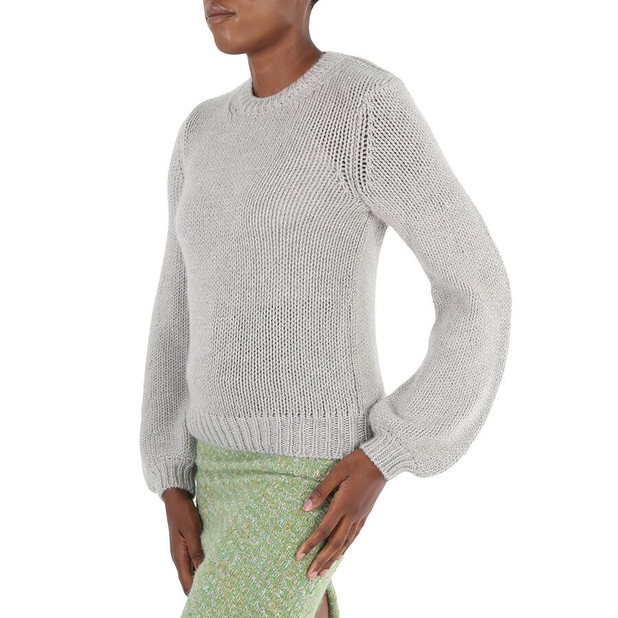 Chloe Ladies Shadow Grey Ribbed Cashmere Sweater, Size X-Small - 3