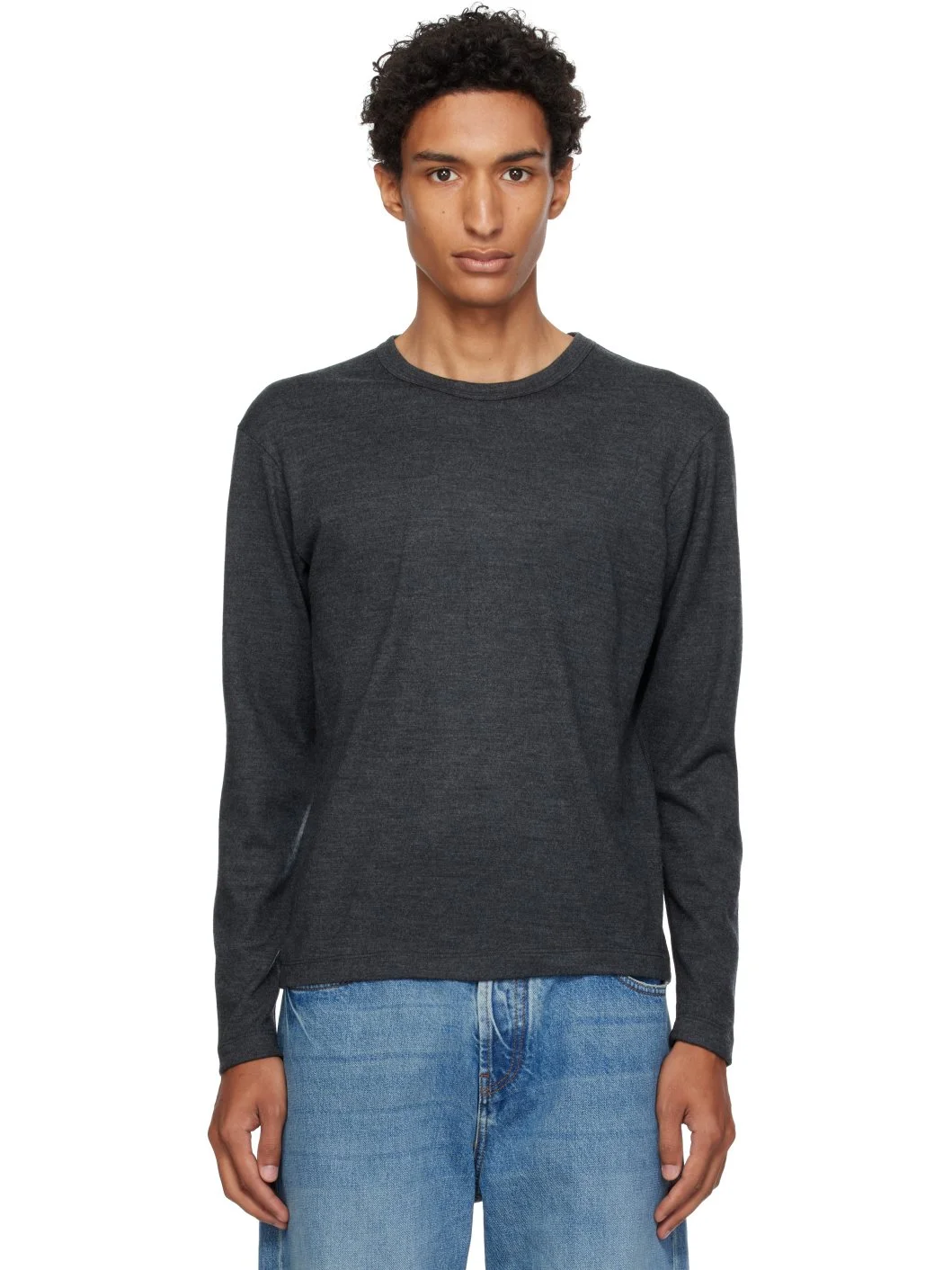 Gray L/S Wool Carlen T-shirt - 1